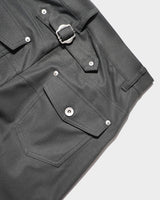 PRESSED POLYESTER FLARE SLACKS 