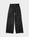 PRESSED POLYESTER FLARE SLACKS 