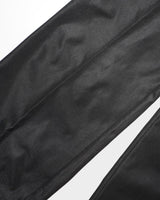 PRESSED POLYESTER FLARE SLACKS 