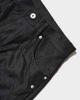 PRESSED POLYESTER FLARE SLACKS 