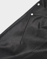 PRESSED POLYESTER FLARE SLACKS 