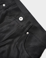PRESSED POLYESTER FLARE SLACKS 