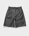 Cut-off layered slacks shorts 