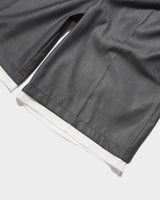 Cut-off layered slacks shorts 