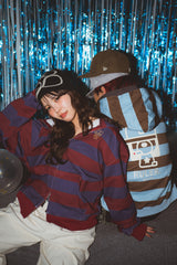 Boxy ruler assorted zip hoodie