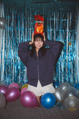 Boxy ruler assorted zip hoodie