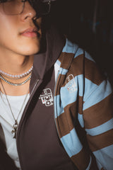 Boxy ruler assorted zip hoodie