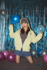 Boxy ruler assorted zip hoodie