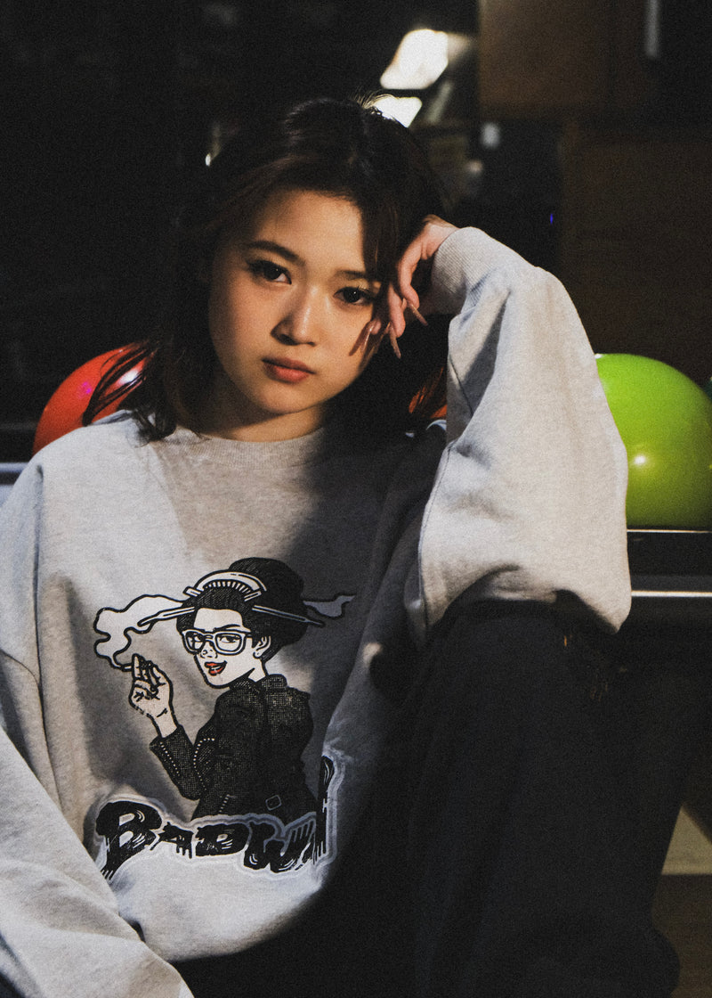 BADWAY × BEY graphic sweat