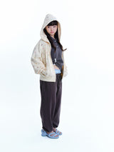 蕾絲緞面分層運動褲 