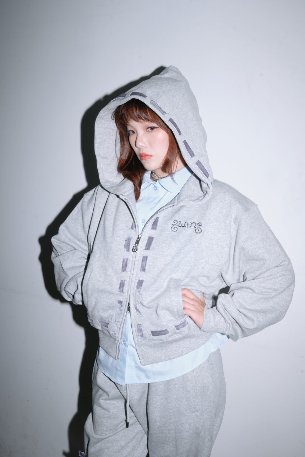 Ribbon zip hoodie – YZ