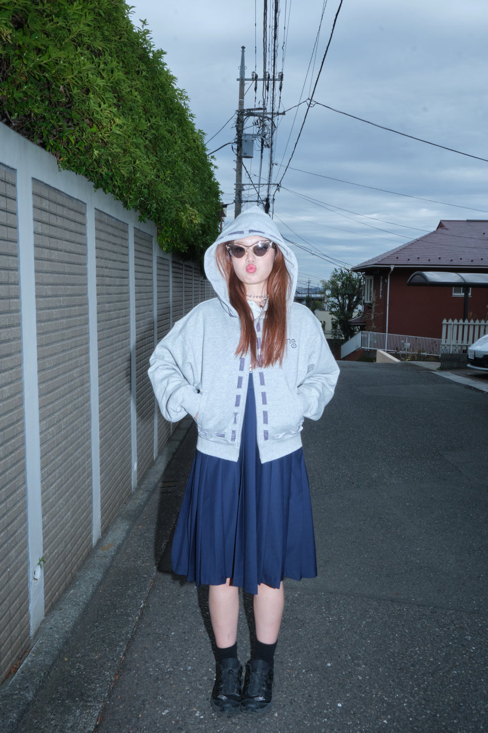 Ribbon zip hoodie – YZ