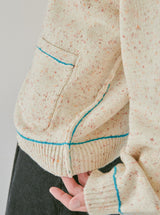 nep stitching loose cardigan
