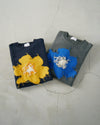 Inside-Out Flower Motif Cotton Sweater
