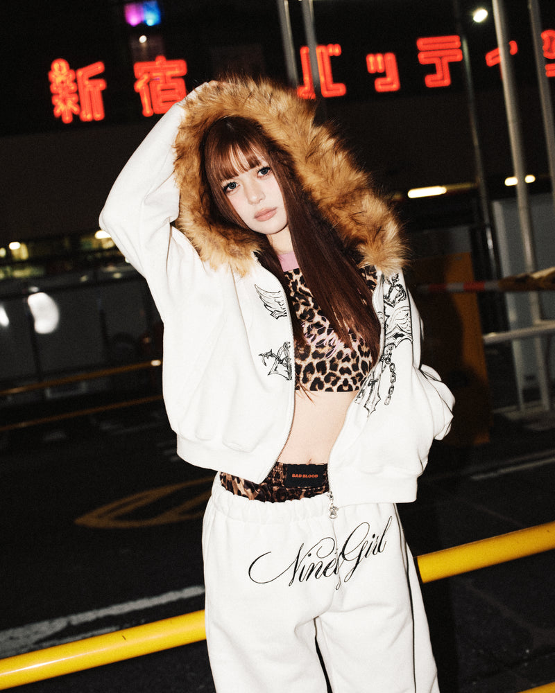 Cross Logo glitter Sweat Pants