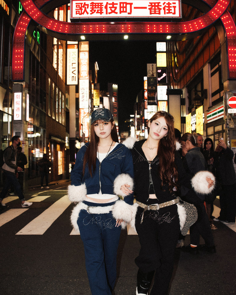 Ninety Girl Rhinestone Pants