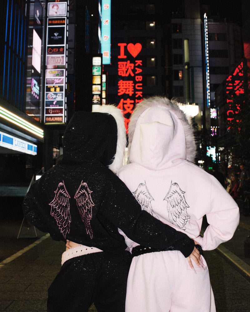 Cross Logo glitter Sweat Pants