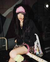 Y2k 毛绒拉链连帽衫 