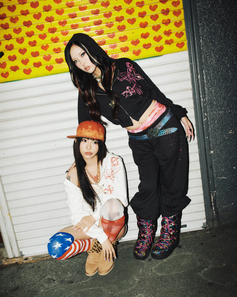 Ninety Girl Rhinestone Pants