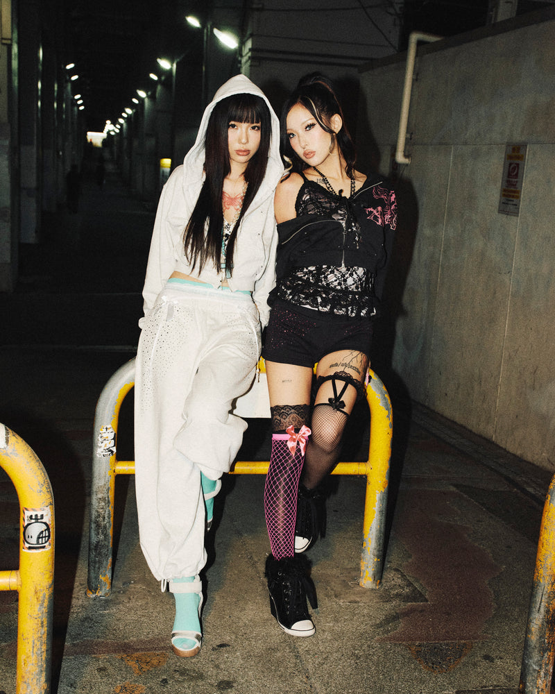 Ninety Girl Rhinestone Pants