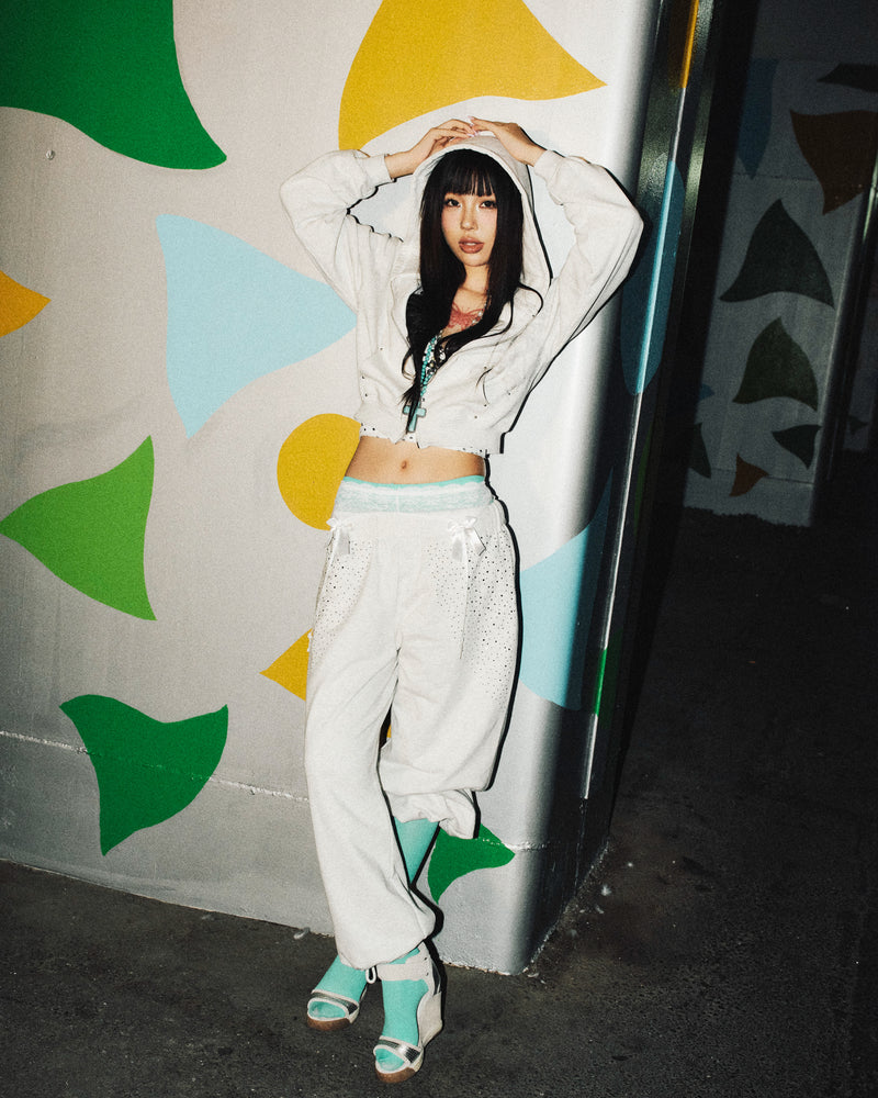 Ninety Girl Rhinestone Pants