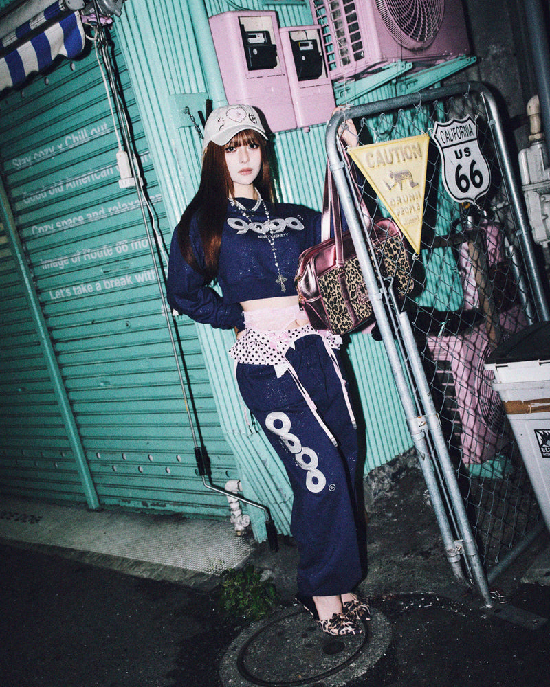 OG Logo Glitter 露肩卫衣 