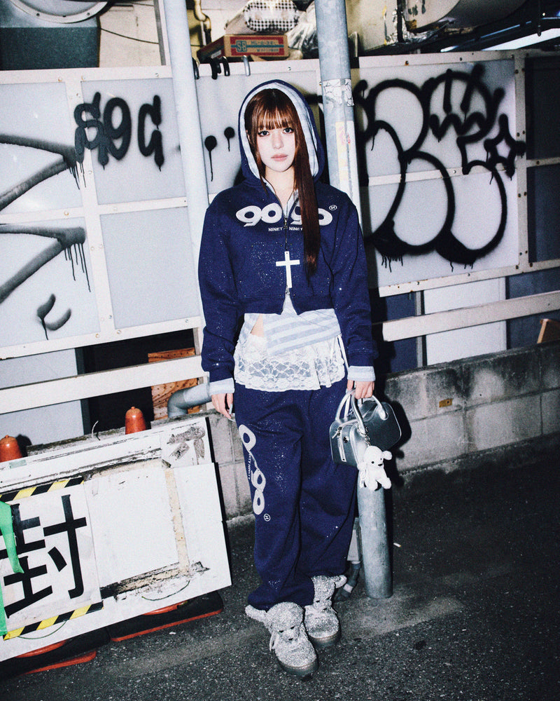 OG Logo Glitter Zip Hoodie – YZ