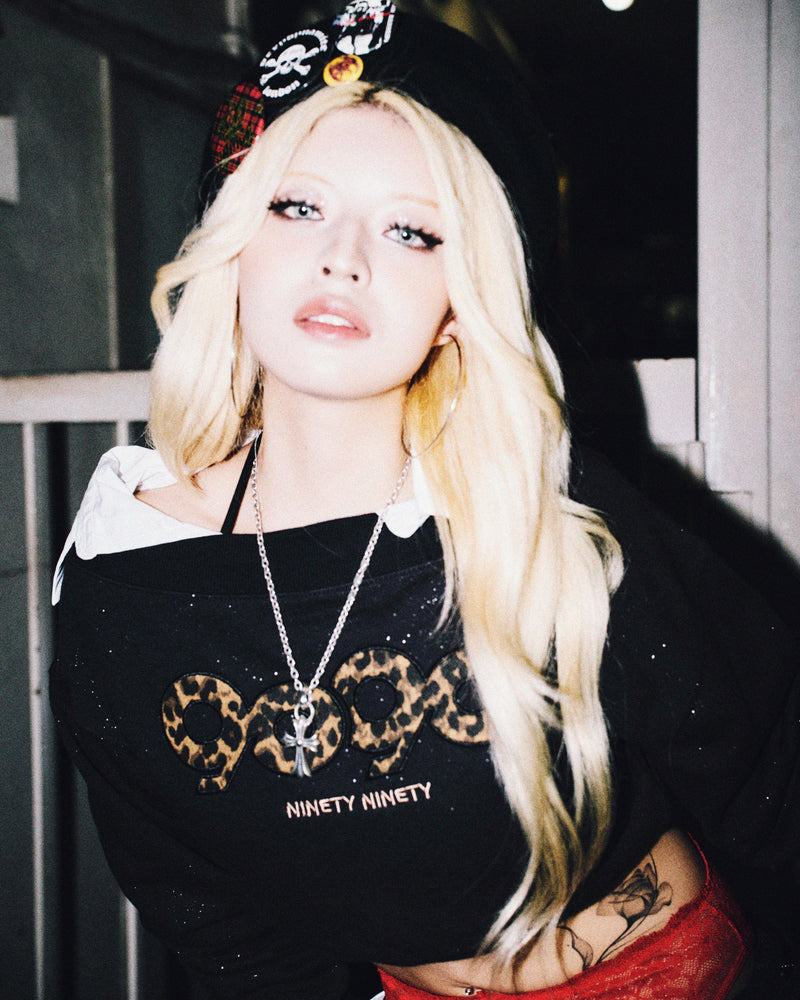 OG Logo Glitter 露肩卫衣 