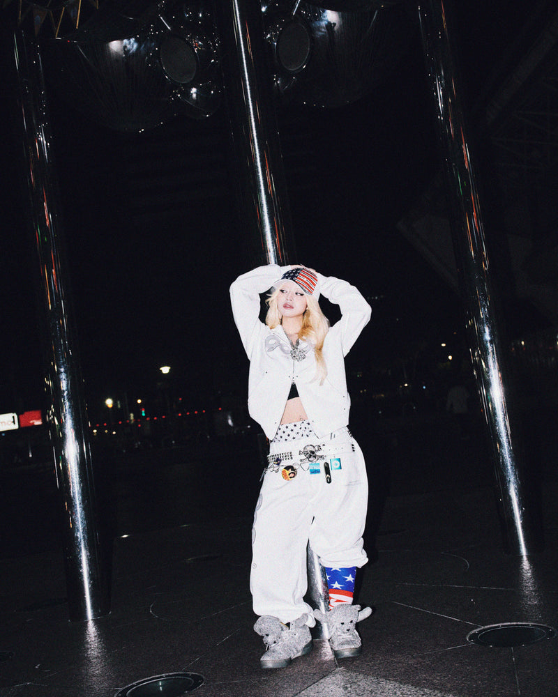 OG Logo Glitter Zip Hoodie