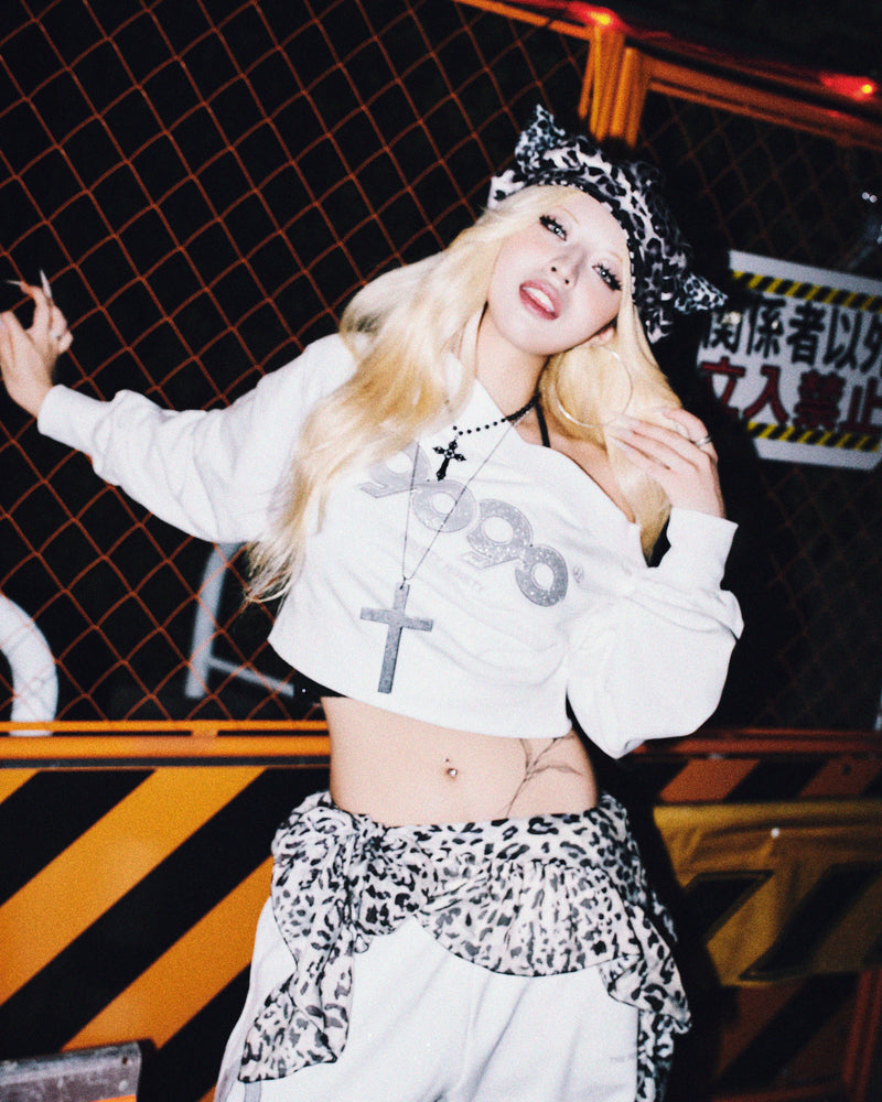 OG Logo Glitter 露肩卫衣 