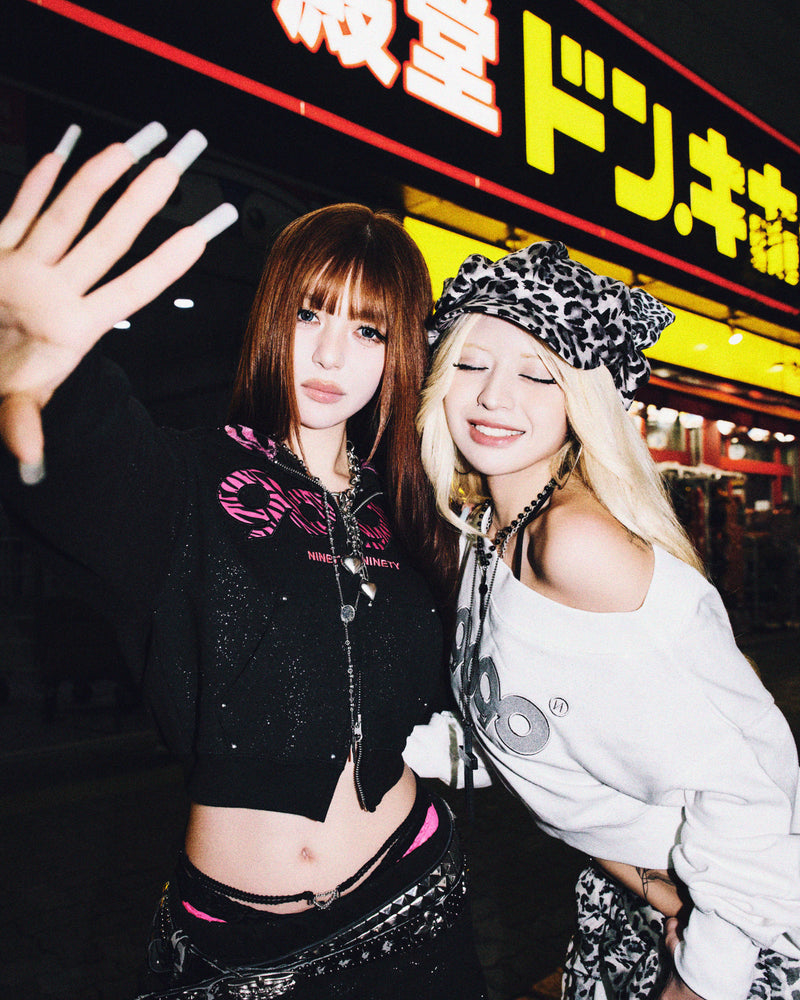 OG Logo Glitter 露肩卫衣 