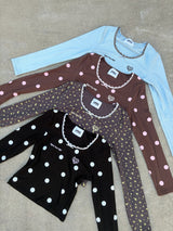 LACE TRIM RIB TOP 