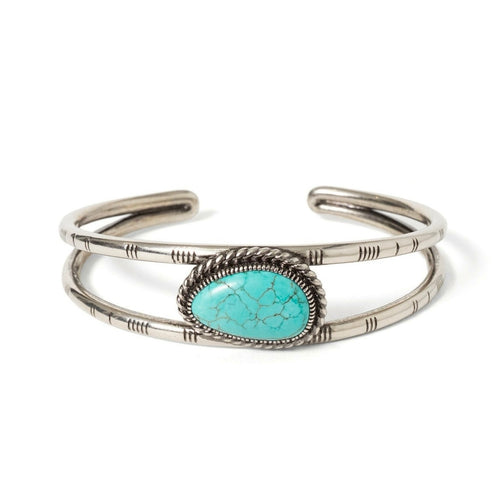 Navajo Vivian Barbone 9連ターコイズ バングル Navajo tribe BW bangle – YZ