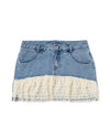 LACE FRILL DENIM SK