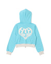 BICOLOR HEART LOGO HOODIE 