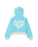BICOLOR HEART LOGO HOODIE 