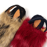 fur sandal