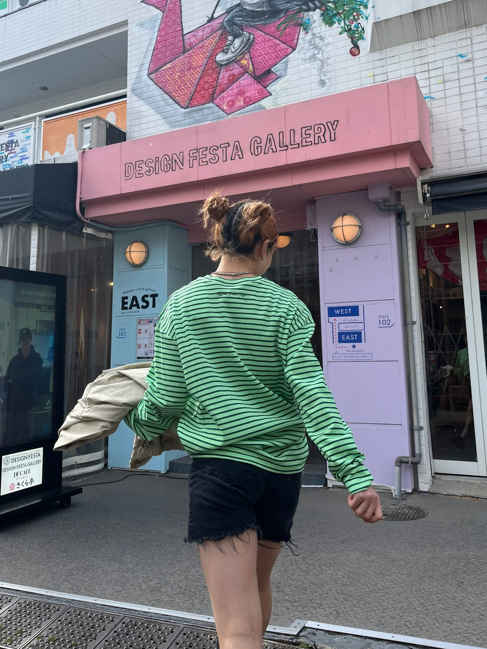 Border waffle long Tee – YZ