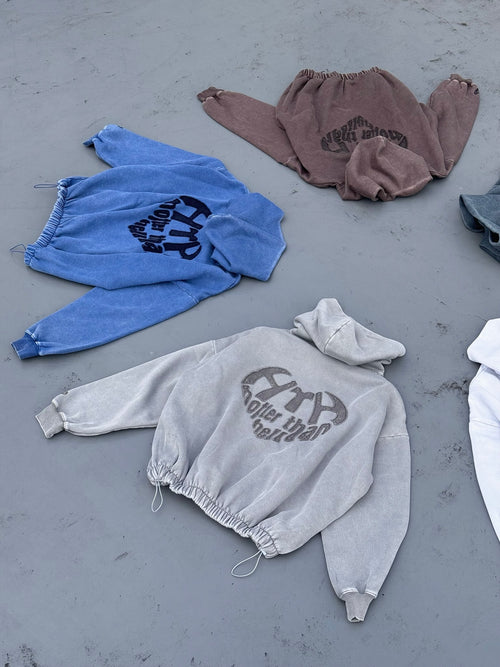 vintage like Heart Logo Hoodie