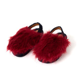 fur sandal