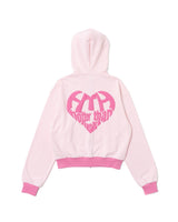 BICOLOR HEART LOGO HOODIE 