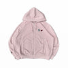 Heart patch logo zip hoodie
