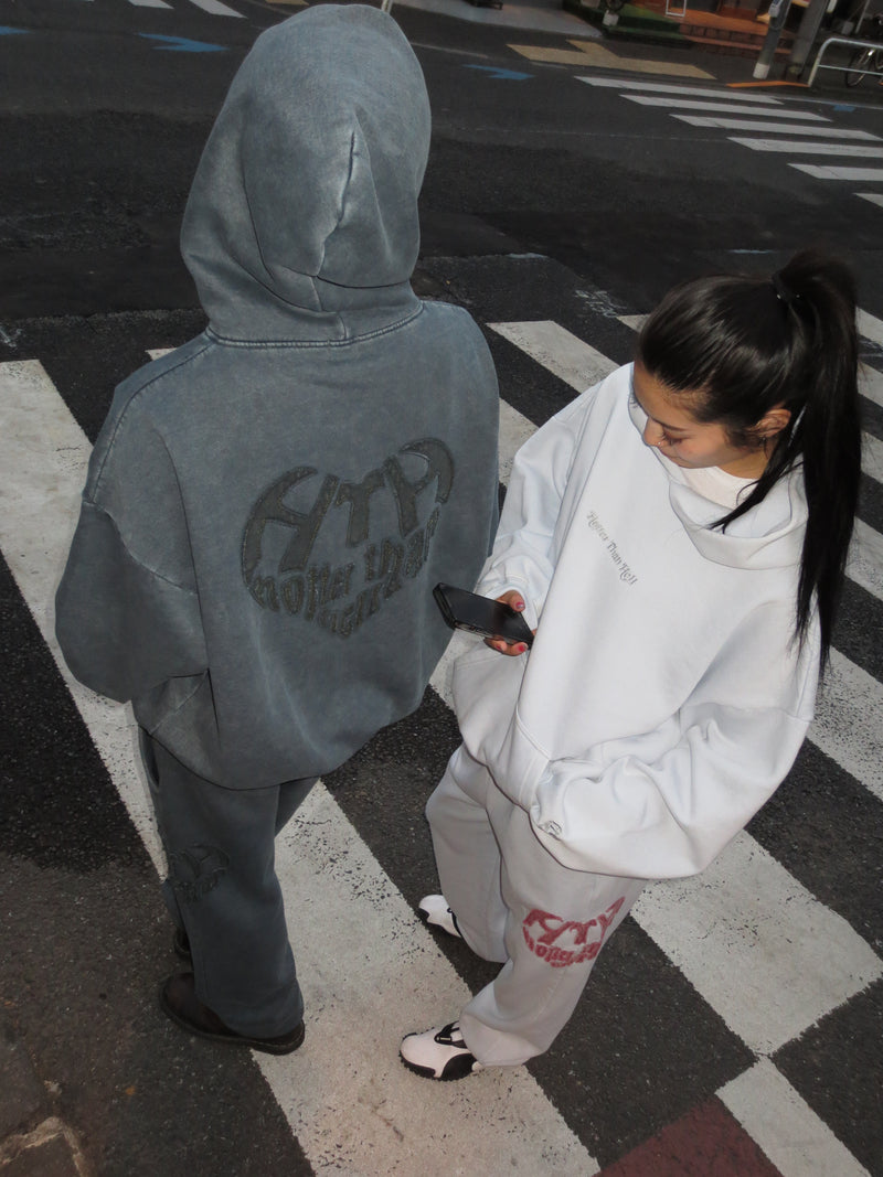 vintage like Heart Logo Hoodie