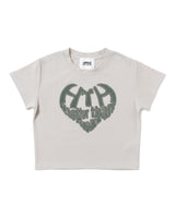 HEART LOGO APPLIQUÉ CROPPED TEE 