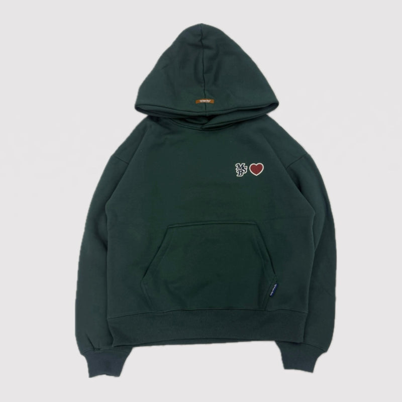 heart patch logo hoodie