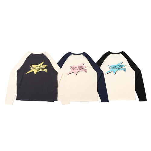 STAR LOGO RAGLAN LS TEE