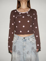 LACE TRIM RIB TOP 