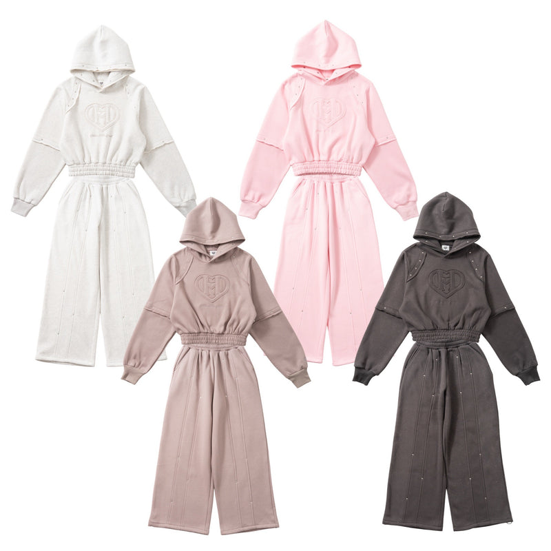 H heart logo river set up