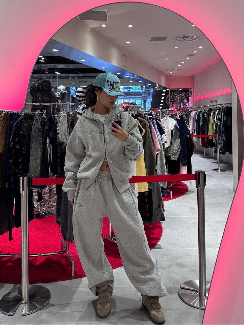 rhinestone sweat pants