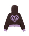 BICOLOR HEART LOGO HOODIE 
